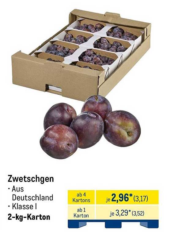 Zwetschgen aus Deutschland - 2-kg-Karton