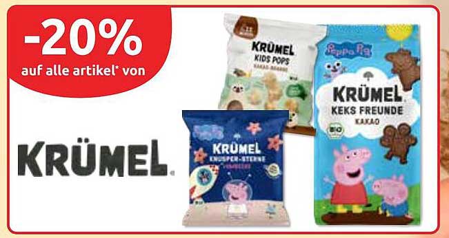 -20% auf alle Artikel von KRÜMEL