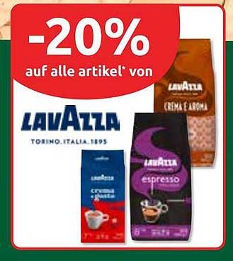 -20% auf alle Artikel von Lavazza