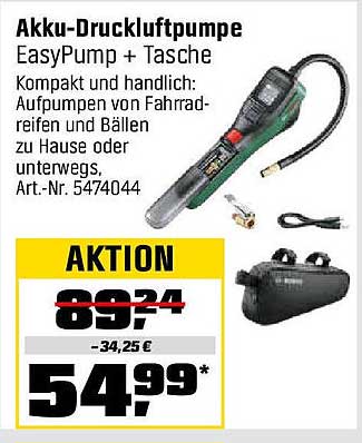 Akku-Druckluftpumpe EasyPump + Tasche