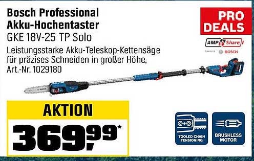 Bosch Professional Akku-Hochentaster GKE 18V-25 TP Solo