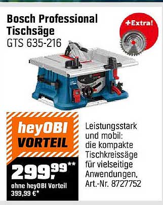 Bosch Professional Tischsäge GTS 635-216