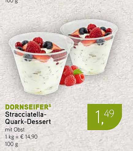DORNSEIFERS Stracciatella-Quark-Dessert mit Obst