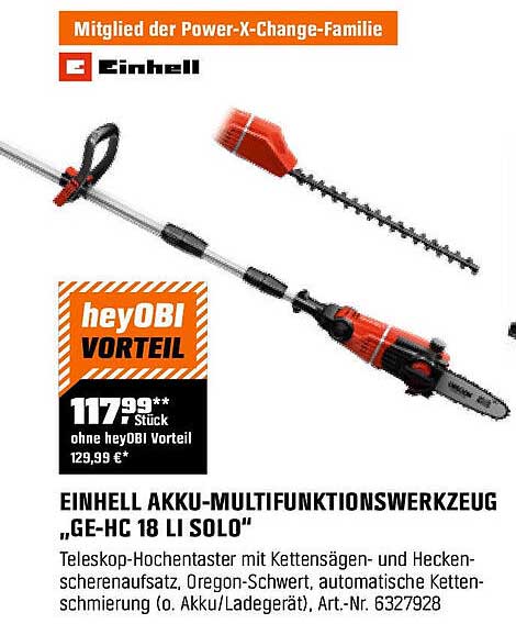 EINHELL AKKU-MULTIFUNKTIONSWERKZEUG „GE-HC 18 LI SOLO“