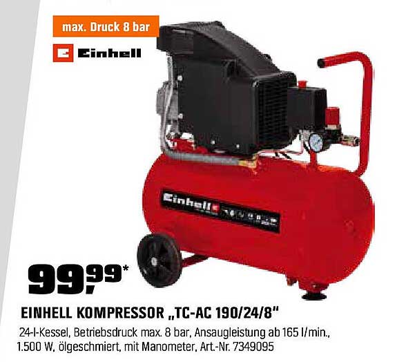 EINHELL KOMPRESSOR „TC-AC 190/24/8“