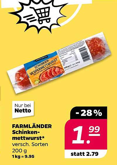 FARMLÄNDER Schinkenmettzeit - nur 1,99 € statt 2,79 €!