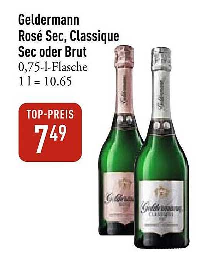 Geldermann Rosé Sec, Classique Sec oder Brut 0,75-l-Flasche