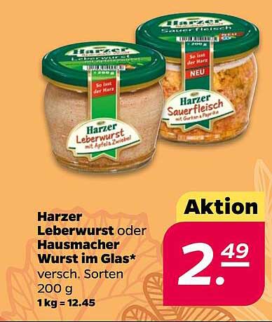 Harzer Leberwurst oder Hausmacher Wurst im Glas - verschiedene Sorten