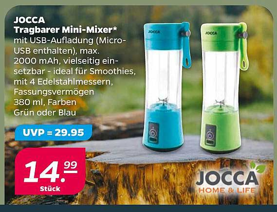 JOCCA Tragbarer Mini-Mixer
