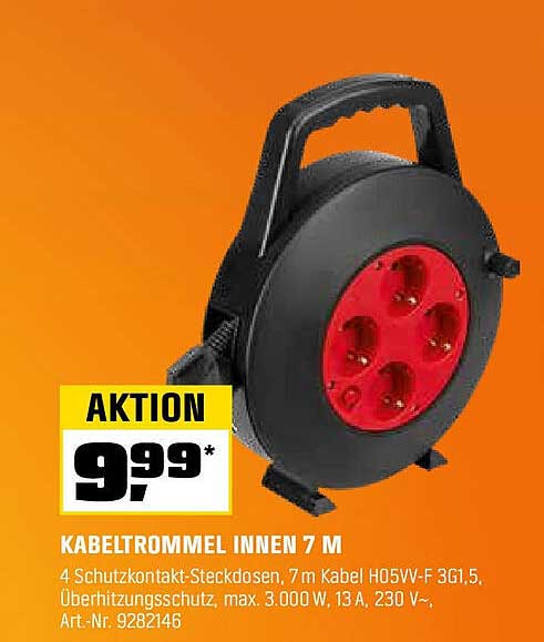 KABELTROMMEL INNEN 7 M