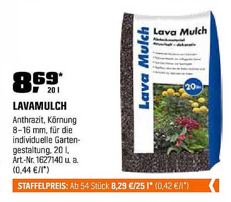Lavamulch 20 l Anthrazit