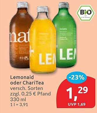 Lemonaid oder ChariTea verschiedene Sorten