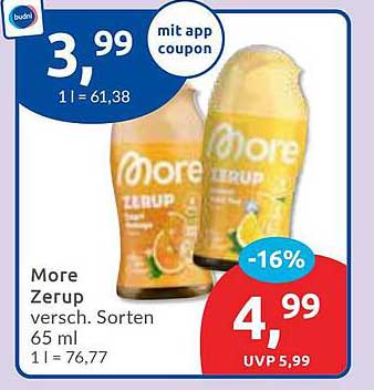 More Sirup verschiedene Sorten 65 ml