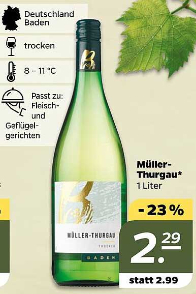 Müller-Thurgau 1 Liter - Jetzt nur 2,29 €