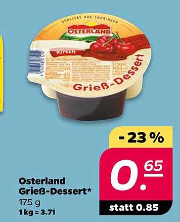 Osterland Grieß-Dessert Kirsch 175 g