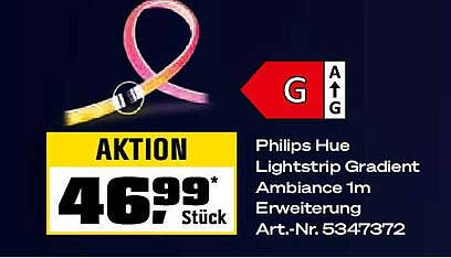 Philips Hue Lightstrip Gradient Ambiance 1m Erweiterung