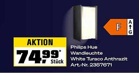 Philips Hue Wandleuchte White Turaco Anthrazit