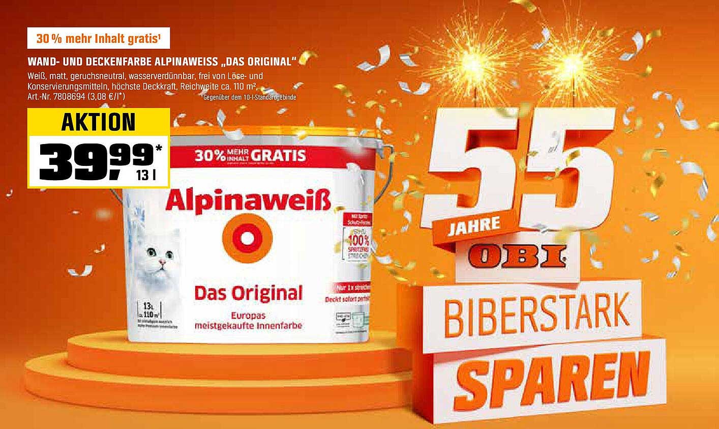 WAND- UND DECKENFARBE ALPINAWEISS „DAS ORIGINAL“