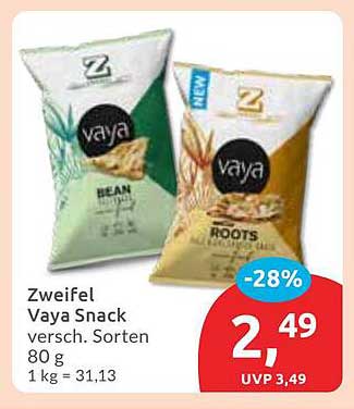 Zweifel Vaya Snack - verschiedene Sorten 80 g