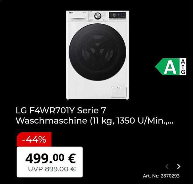 LG F4WR701Y Serie 7 Waschmaschine (11 kg, 1350 U/Min,...