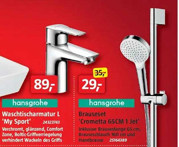Brausetset 'Crometta 65CM 1 Jet'