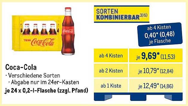 Coca-Cola 24 x 0,2-Liter-Flasche (zzgl. Pfand)
