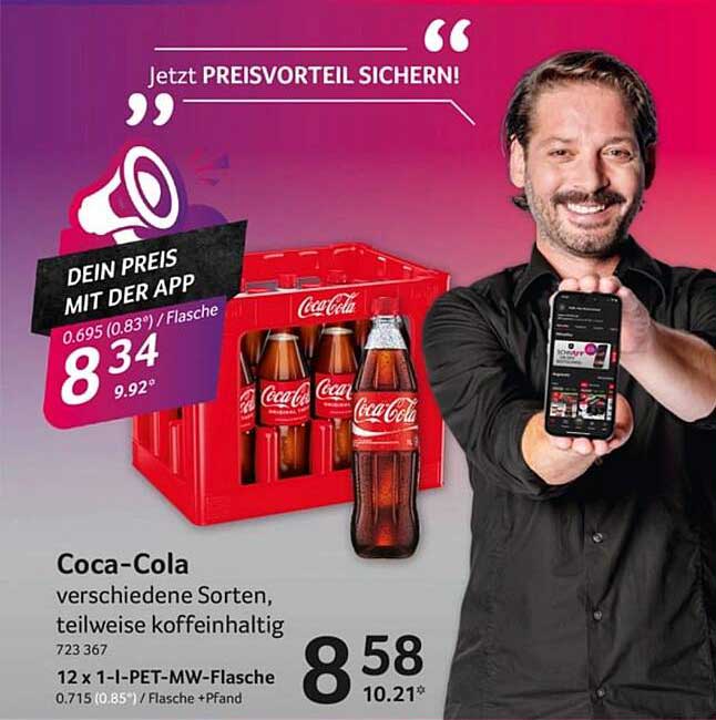 Coca-Cola, verschiedene Sorten, teilweise koffeinhaltig