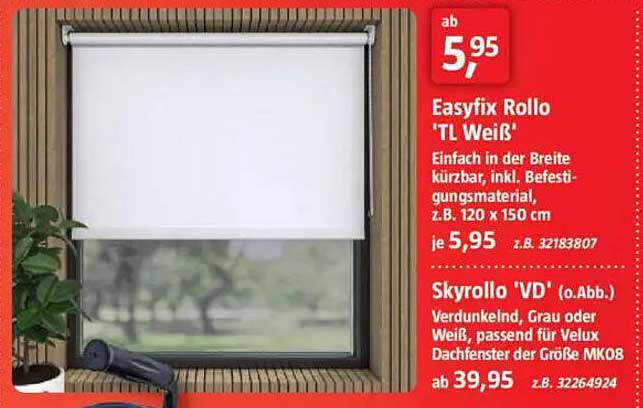 Easyfix Rollo 'TL Weiß'