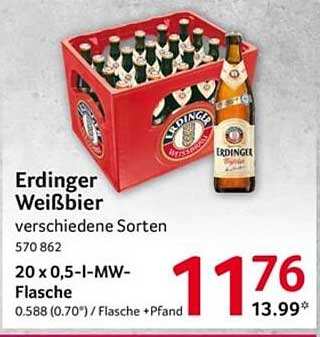 Erdinger Weißbier 20 x 0,5-l-MW-Flasche