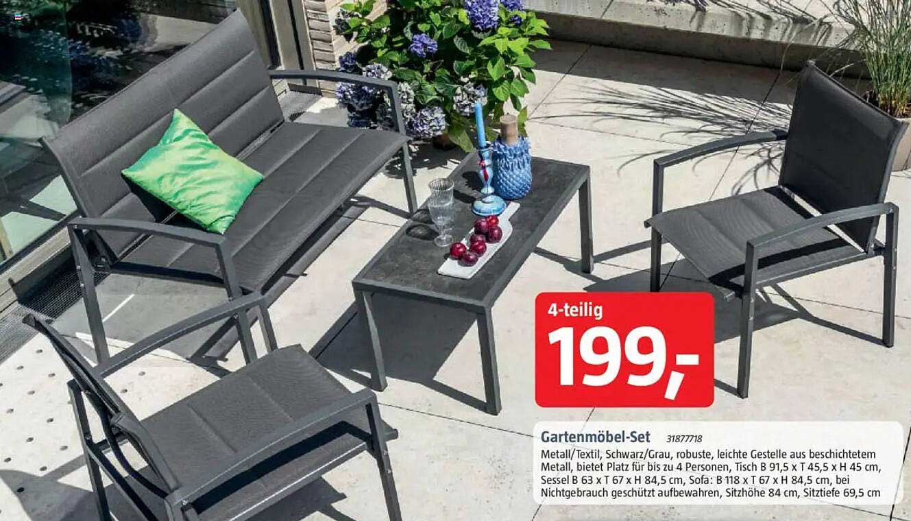 Gartenmöbel-Set 4-teilig