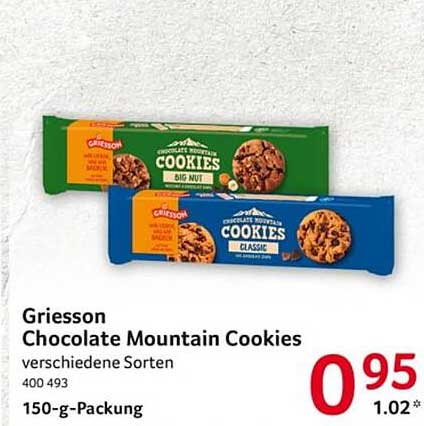 Griesson Chocolate Mountain Cookies - verschiedene Sorten