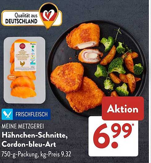 Hähnchen-Schnitte, Cordon-bleu-Art