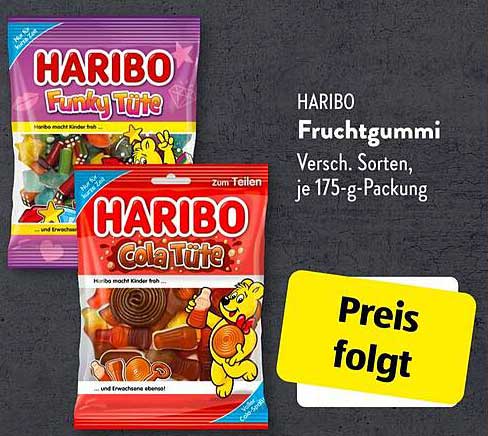 HARIBO Fruchtgummi - Verschiedene Sorten, je 175-g-Packung
