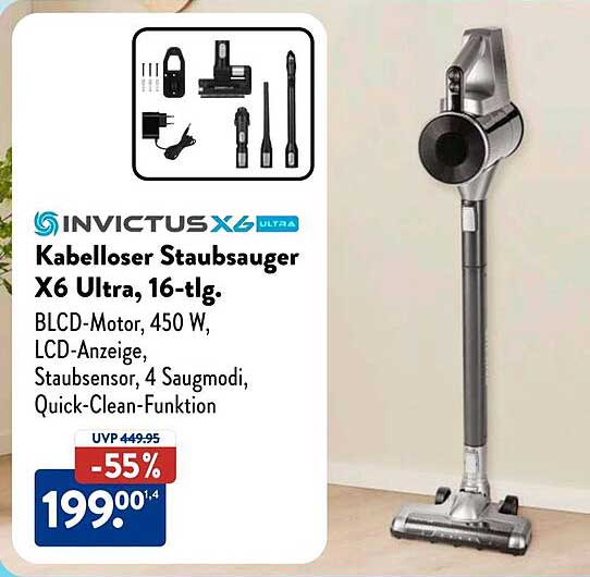 Kabelloser Staubsauger X6 Ultra, 16-tlg.