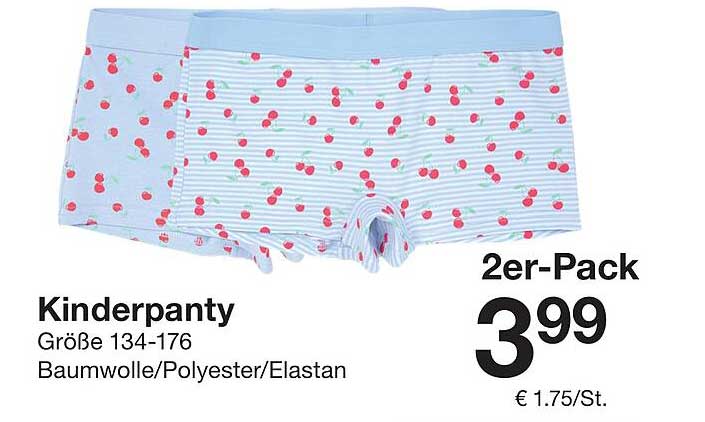 Kinderpanty 2er-Pack – nur 3,99 €