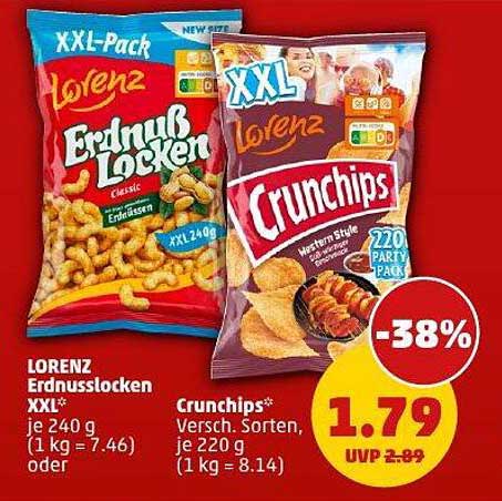 LORENZ Erdnusslocken XXL oder Crunchips – Snack-Vergnügen zum Top-Preis!