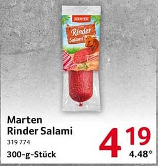 Marten Rinder Salami 300-g-Stück
