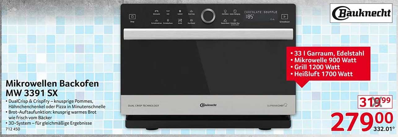 Mikrowellen Backofen MW 3391 SX