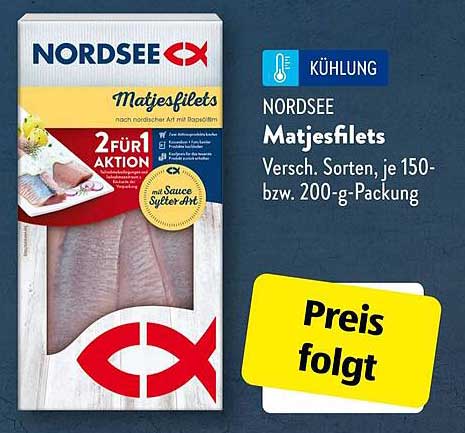 NORDSEE Matjesfilets – Verschiedene Sorten, je 150- bzw. 200-g-Packung