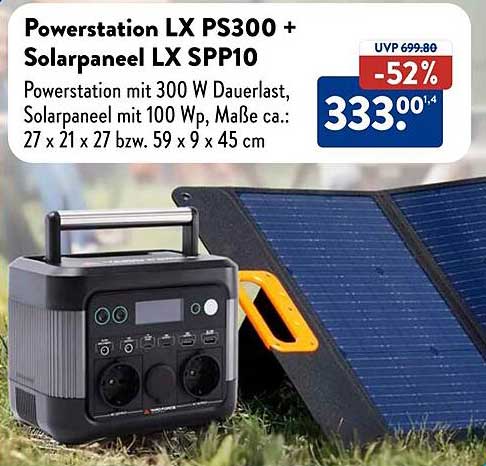 Powerstation LX PS300 + Solarpanel LX SPP10