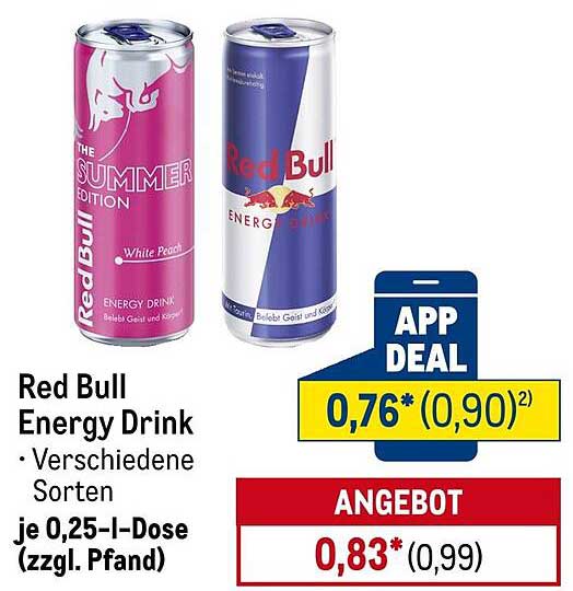Red Bull Energy Drink - Verschiedene Sorten
