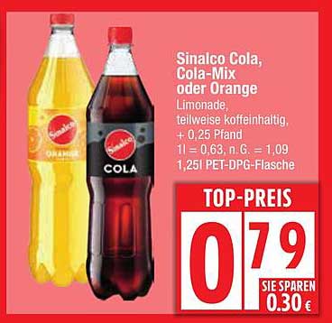 Sinalco Cola, Cola-Mix oder Orange - TOP-PREIS!