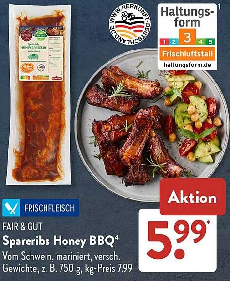 Spareribs Honey BBQ - Von Fair & Gut