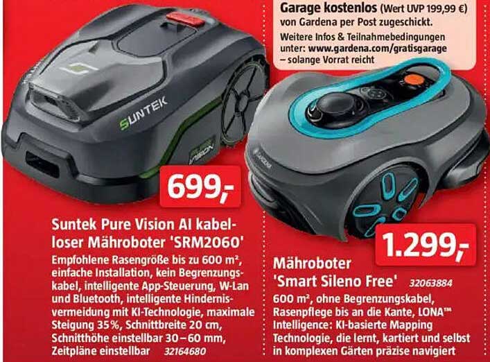 Suntek Pure Vision AI kabelloser Mähroboter 'SRM2060'