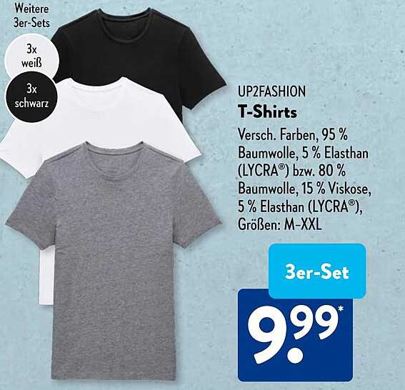 UP2FASHION T-Shirts - 3er-Set