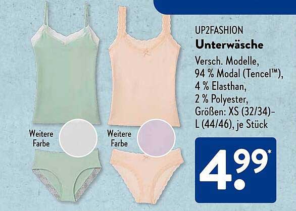 UP2FASHION Unterwäsche in verschiedenen Modellen