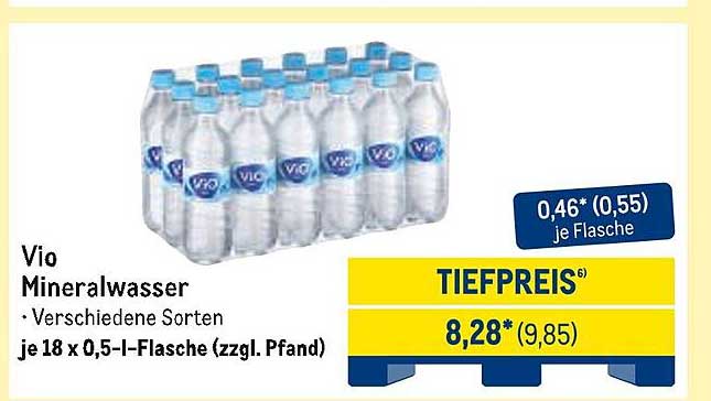 Vio Mineralwasser - 18 x 0,5 l-Flasche (zzgl. Pfand)