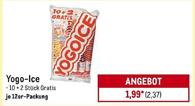 Yogo-Ice – 10 + 2 Stück Gratis je 12er-Packung