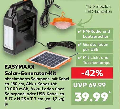 EASYMAXX Solar-Generator-Kit