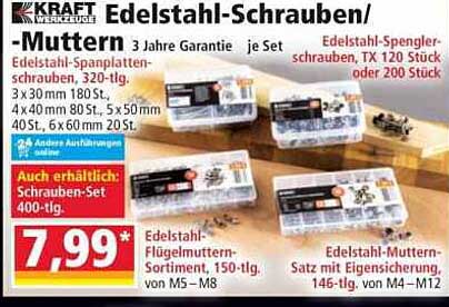 Edelstahl-Schrauben/-Muttern